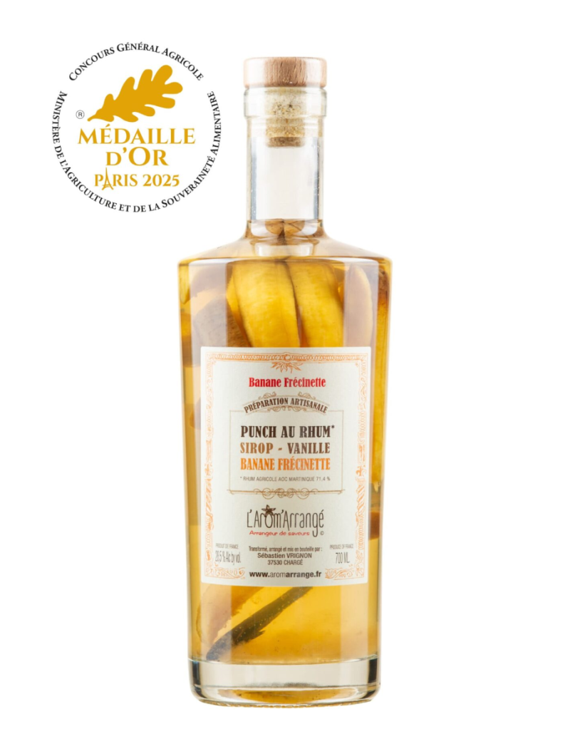 Punch au Rhum Banane Frécinette 70 cl – 28,5 %