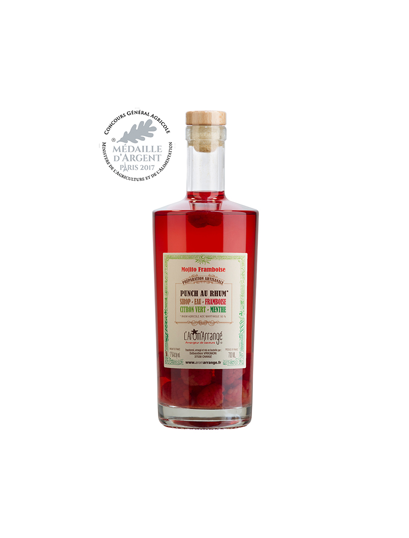 Punch au Rhum Mojito Framboise 70 cl – 17 %