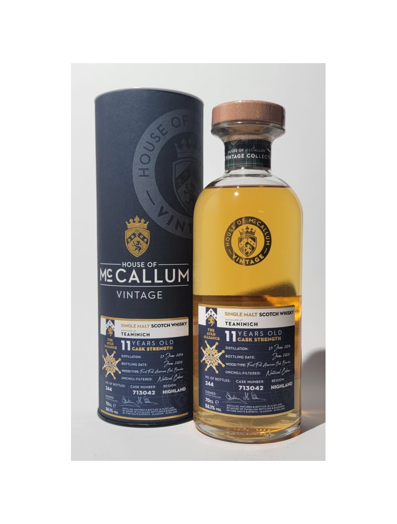 McCallum Vintage Teaninich 2014 11 Ans Single Malt 70 cl