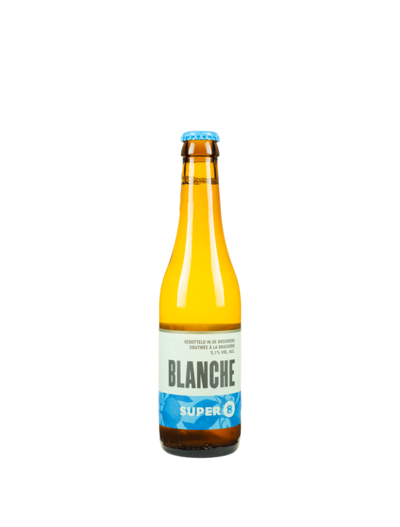 Super 8 Blanche 33cl – Bière blanche belge rafraîchissante