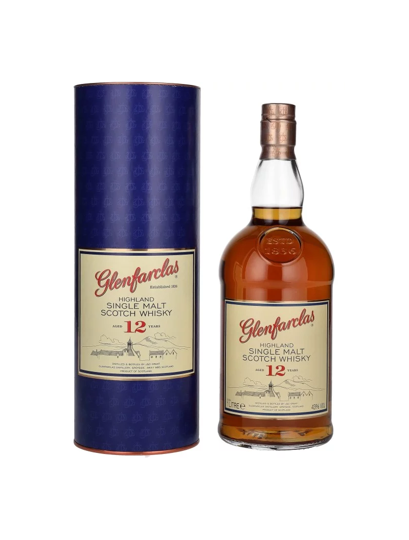 Whisky Glenfarclas 12 ans – Single Malt 43% – 70cl – Speyside
