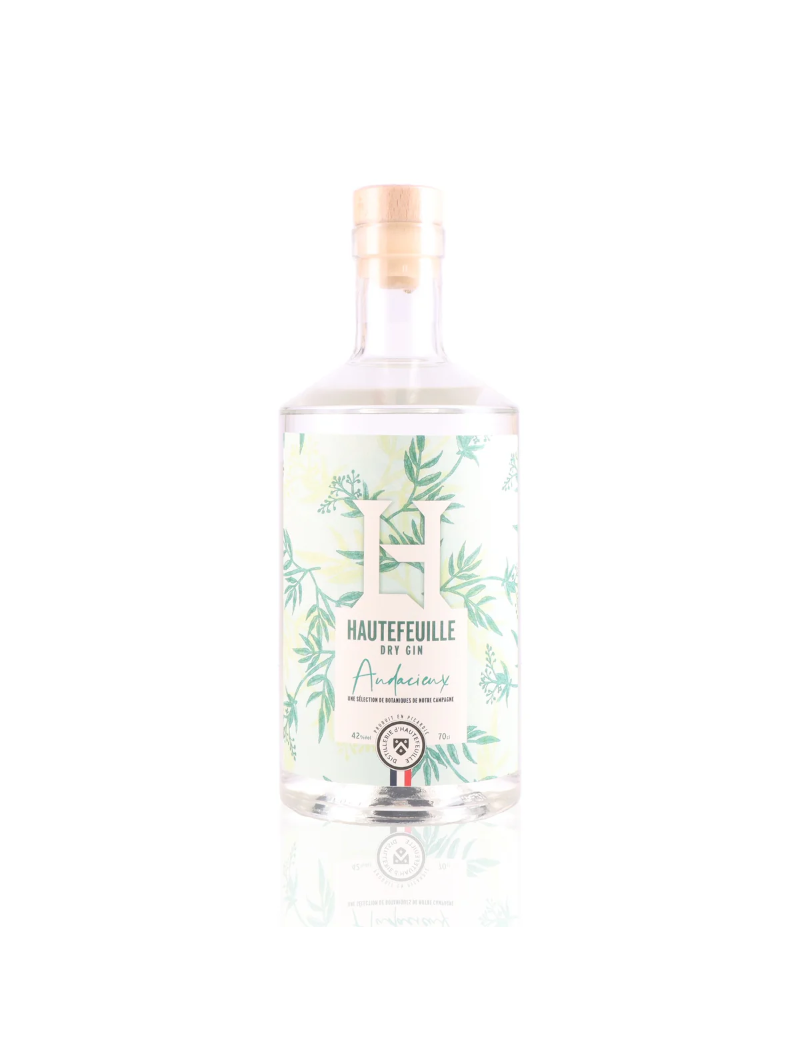 Gin Hautefeuille Audacieux – 70 cl – Gin français intense et raffiné