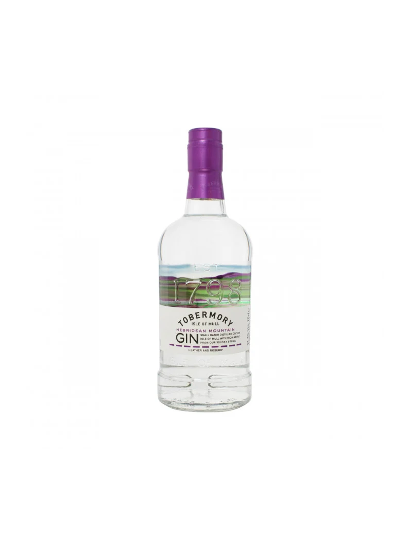 Tobermory Hebridean Mountain Gin – 70 cl – Gin écossais de l’île de Mull