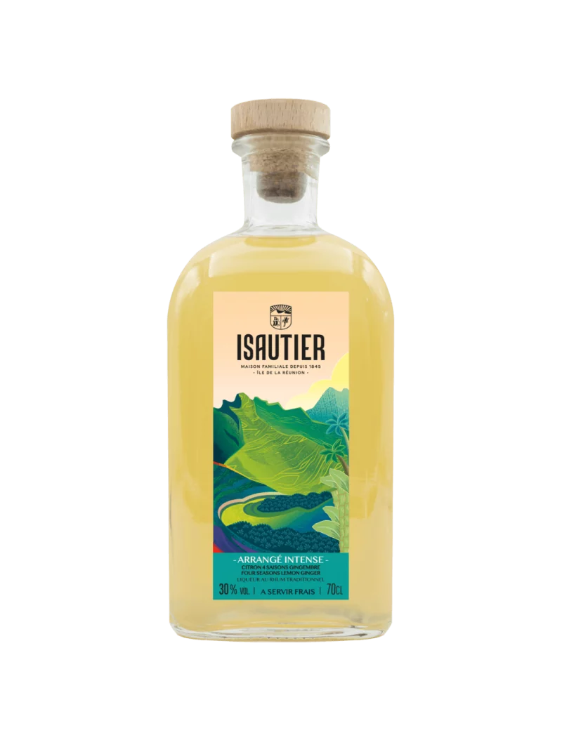 Rhum Arrangé Isautier Intense Citron Gingembre 70 cl – 30 %