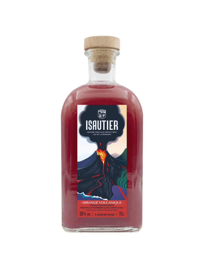 Rhum Arrangé Isautier Volcanique 70 cl – Parfum Fruit Rouge